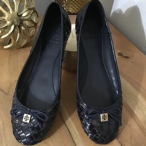 Tory Burch navy ballet flats